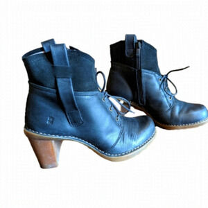 El Naturalista black leather booties, Eurosize 36